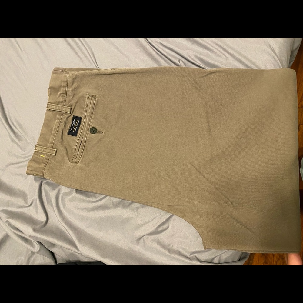 Nautica pant style clipper relax fit 38x32 khaki